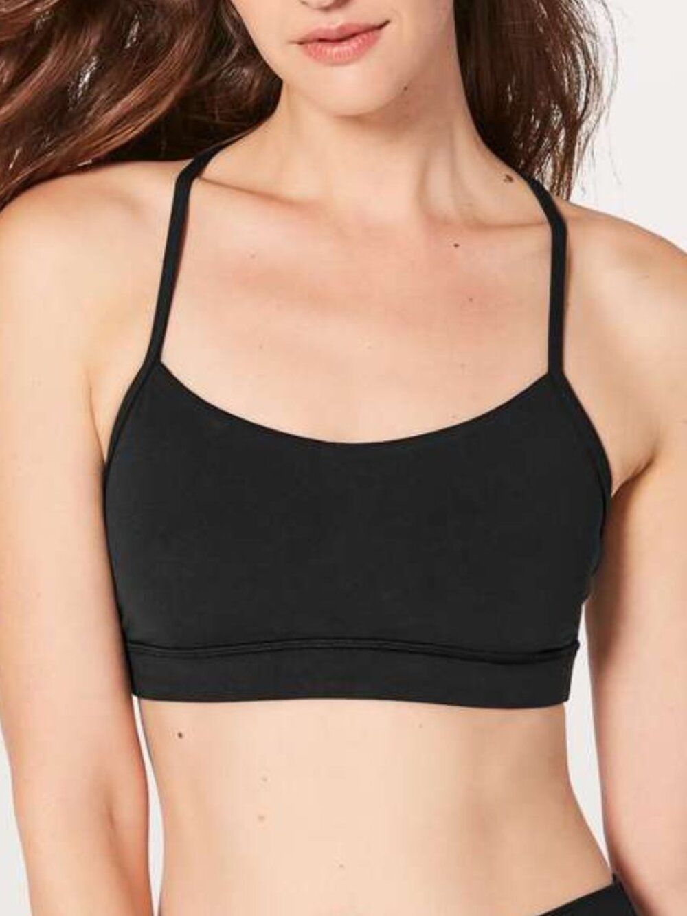 Lululemon Flow Y Sports Bra Nulu Black W2AQAS Size 6